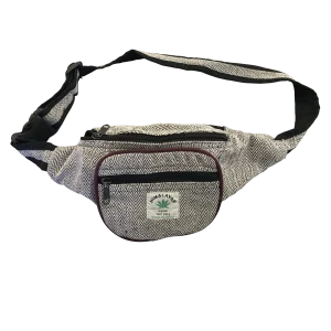 Hanf-Bauchtasche Natur ungefärbt handgefertigt Nepal – Hompra