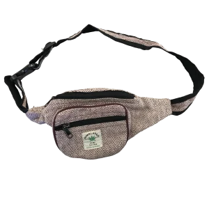 Hanf-Bauchtasche rosa handgefertigt Nepal – Hompra