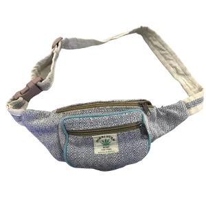 Hanf-Bauchtasche blau handgefertigt Nepal – Hompra